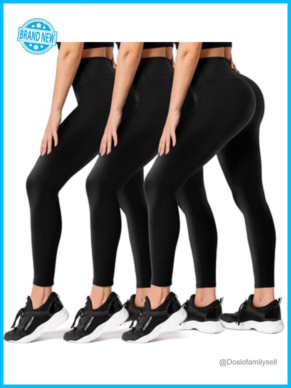 Butter-soft high waisted leggings with pockets 3-pack